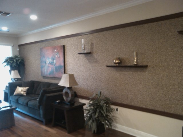 Mica wallcovering accent wall